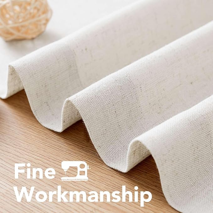 Elegant Natural Linen Blended Energy Efficient Light Filtering Linen Textured - Image 6