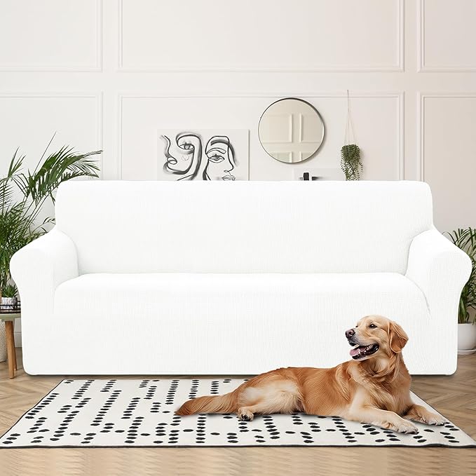 U-NICE HOME 4 Seater Stretch Couch Cover Sofa Cover Washable Sofa Slipcover - Image 2