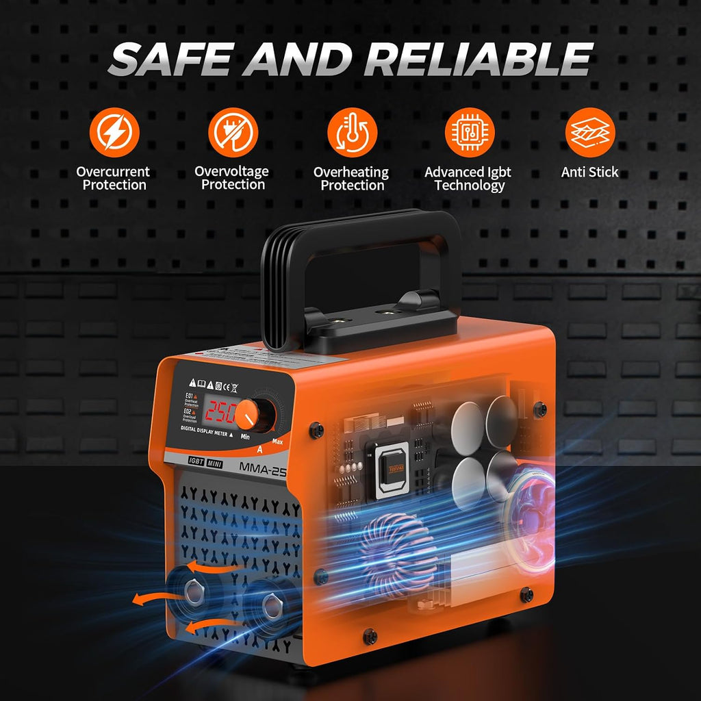 250A Stick Welder Machine, 20Pcs Welding Rod Mini Welding Machine