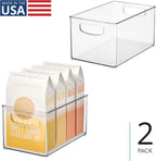 iDesign Stackable Clear Plastic Bin, 2-Pack