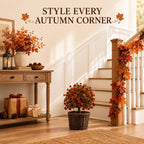 60Stems Fall Artificial Flowers for Outdoors, 22''UV Resistant Fake Flowers