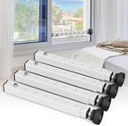 WooFog（Short）Window Security Bar Adjustable, Window Bars Security Inside, Window Lock Bar for Horizontal Sliding Windows, Window Locks for Up and Down Windows, Extends Form 11" to 18" (White-4 Pcs)