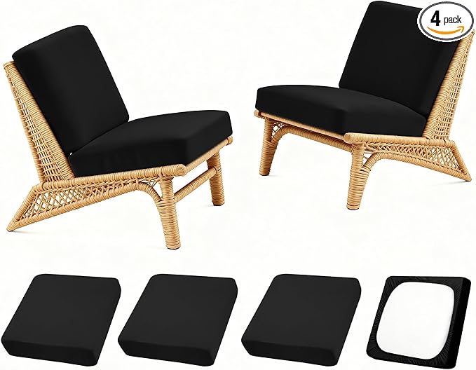Patio Stretch Cushion Covers, Chair Cushion Covers& Sofa Replacement Slipcovers by SUKAIKEQA