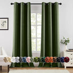 MIULEE Olive Green Blackout Curtains by MIULEE