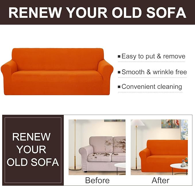 U-NICE HOME Oversized Stretch Loveseat Couch Cover Sofa Covers Washable Sofa - Image 5