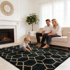 6x9 Fluffy Area Rugs for Living Room, Shag Area Rug for Bedroom, Geometric Soft - Image 5