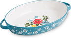 Wisenvoy Baking Dish Casserole Dish Ceramic Au Gratin Baking Dish Lasagna Pan Oval Casserole Dishes for Oven