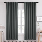 Deconovo Blackout Curtains, Thermal Insulated, W52 x L84 2 Panels, Back Tab by Deconovo