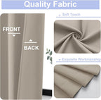 Simplebrand Ava Stone Short 30 Inches Blackout Curtain 2 Panels Set, Half - Image 4
