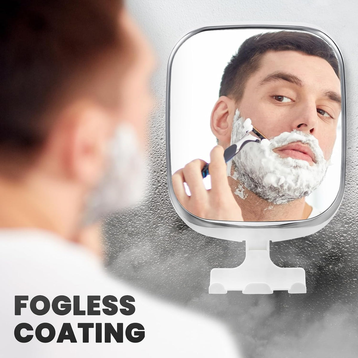TAILI Shower Mirror Fogless, Shaving Mirror for Shower, Anti-Fog Mirror