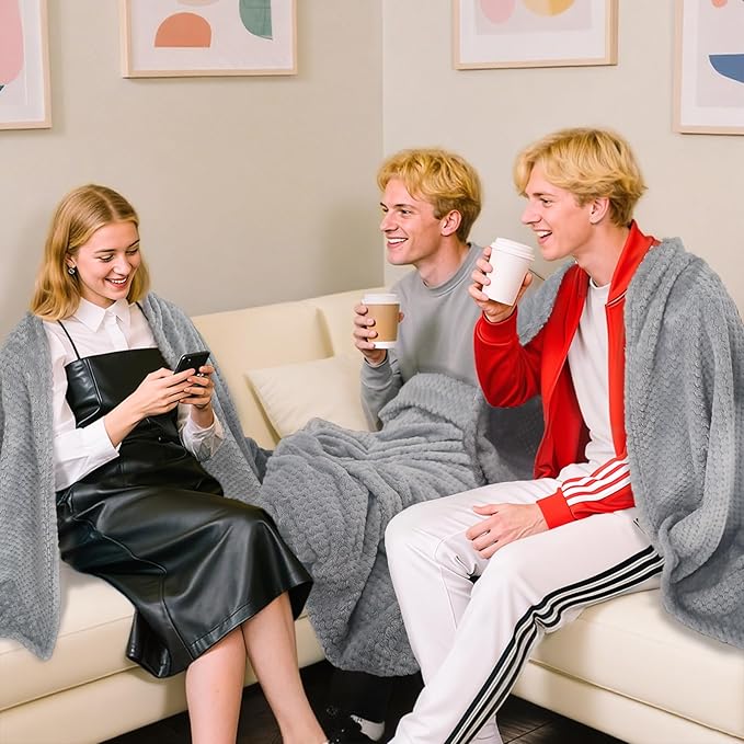 4 Pack Fleece Throw Blankets 50x60 Inches - Image 7