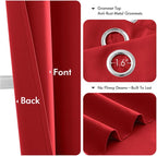 MIULEE Christmas Red Blackout Curtains - Image 4