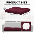 8Pcs Outdoor Cushion Covers, Patio Cushion Covers, Stretch Elastic Slipcovers - Image 2
