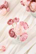 Fake Flowers Faux Flower Artificial Ranunculus Flowers Dusty Rose Peonies
