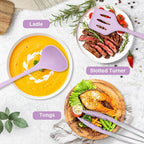 RANX INGST Kitchen Cooking Nonstick Silicone Utensils Set 11 pcs - Purple