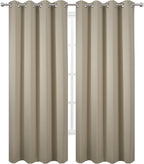 LEMOMO Beige Thermal Blackout Curtains/52 x 95 Inch/Set of 2 Panels Room - Image 2