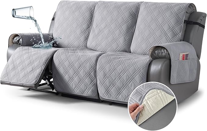 TAOCOCO 100% Waterproof Recliner Couch Cover, Non Slip Split Couch Covers by TAOCOCO