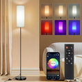 FRIDEKO HOME Floor Lamp, 9W 800LM Color Changing Smart Bulb, White Shade