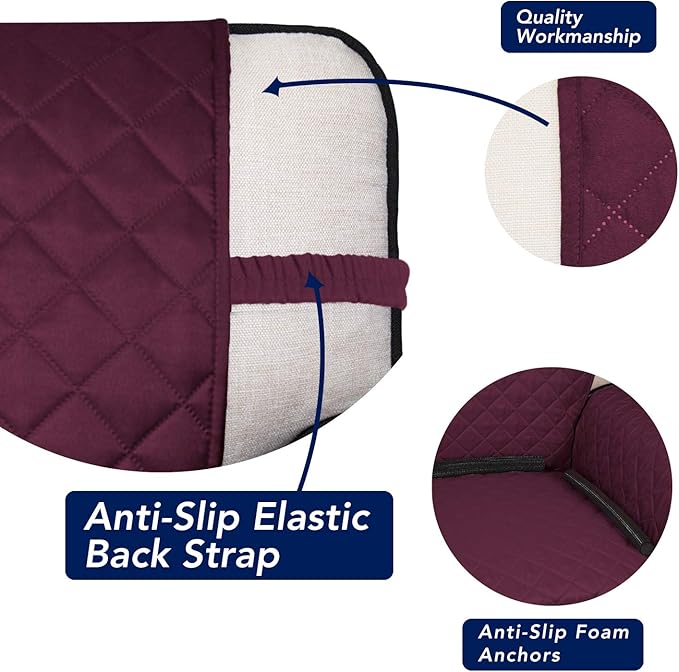 PureFit Reversible Quilted Sofa Cover, Water Resistant Slipcover Furniture - Image 3