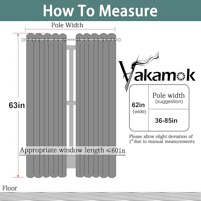Yakamok Dove Grey Room Darking 63 Inch Length 2 Panel Sets - Image 7