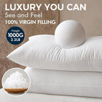 MIULEE Throw Pillows Inserts, 14x36 Inch 100% Virgin Fiber Filling Bed Couch - Image 2