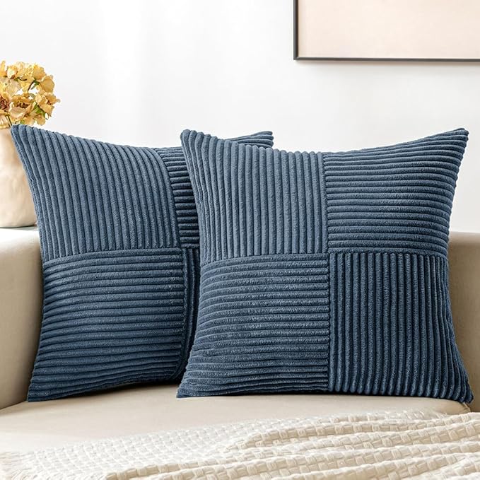 MIULEE Blue Decorative Throw Pillow Covers 16x16 Inch by MIULEE