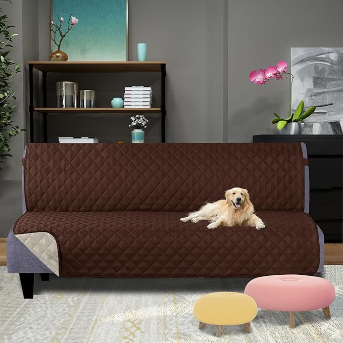 U-NICE HOME Futon Sofa Covers Reversible Sofa Slipcover Armless Couch Cover - Image 2