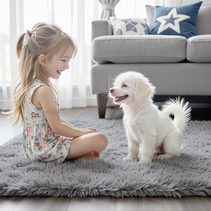 Rugs for Living Room 6x9, Alfombras para Salas Shag Large Plush Soft Area Rug - Image 7