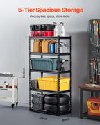 VEVOR Garage Shelving 5-Tier Adjustable Storage Shelf 2000 lbs 16"x32"x63"