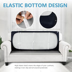 Leather Look Couch Cushion Covers Sofa Seat Slipcovers Sets Couches Furniture - Image 3