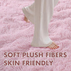 4x6 Ft Pink Rugs for Bedroom Girls, Shag Fluffy Area Rug for Living Room - Image 4