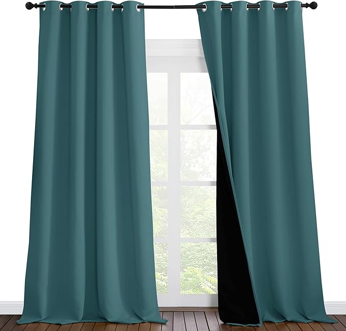 NICETOWN 100% Blackout Curtains 102 inches Long, Noise Reduction Window by NICETOWN