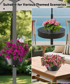 Umbrella Planter for Patio Table, Black