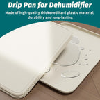 Daisypower Dehumidifier Drip Pan - 15 1/2''x10 1/2'' Leak-Proof Hard Plastic Pans with Raised Edge | Non-Slip & Water-Resistant | Protects Floors & Carpets | for Small Dehumidifiers/Humidifiers