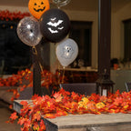CQURE 12 Pack Fall Leaf Garland, Hanging Vines Garland Artificial Fall Maple Leaves Thanksgiving Decor for Home Wedding Fireplace Party
