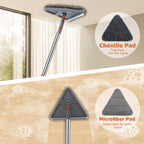 UIMO Wall Cleaner Mop with 94" Long Handle, Triangle Head Scrubber