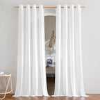 NICETOWN Rustic Linen 144 inch Long Curtains by NICETOWN