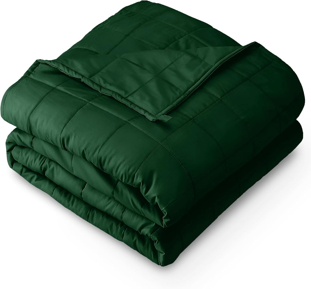 Bare Home Cotton Weighted Blanket (Forest Green, 40"x60" 7lbs)