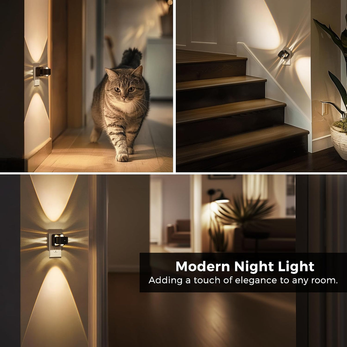 L LOHAS LED Night Light Projector, Night Lights Plug into Wall Light Sensor