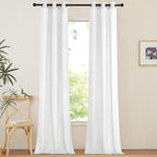 NICETOWN Linen Curtains 96 inches Long by NICETOWN