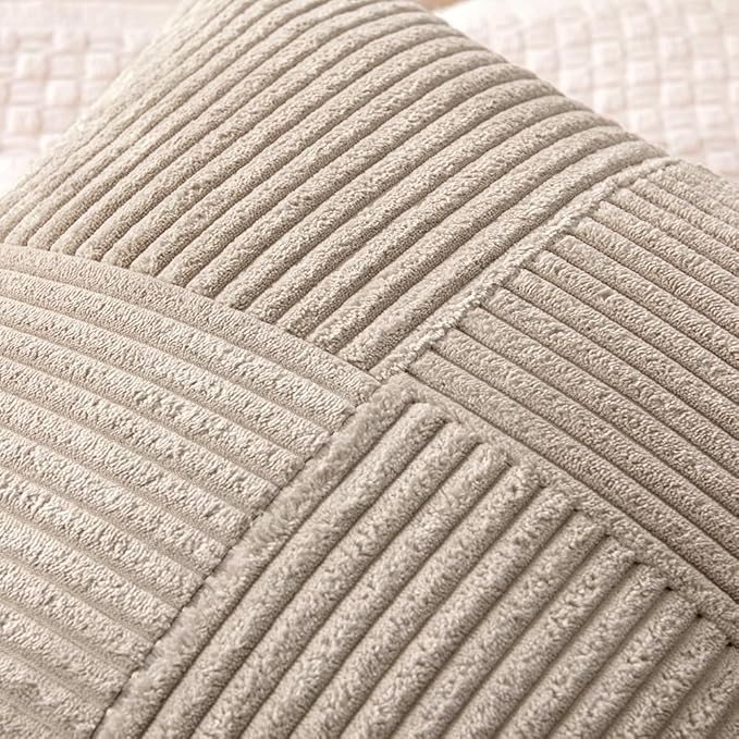 MIULEE Light Brown Decorative Throw Pillow Covers 16x16 Inch - Image 2