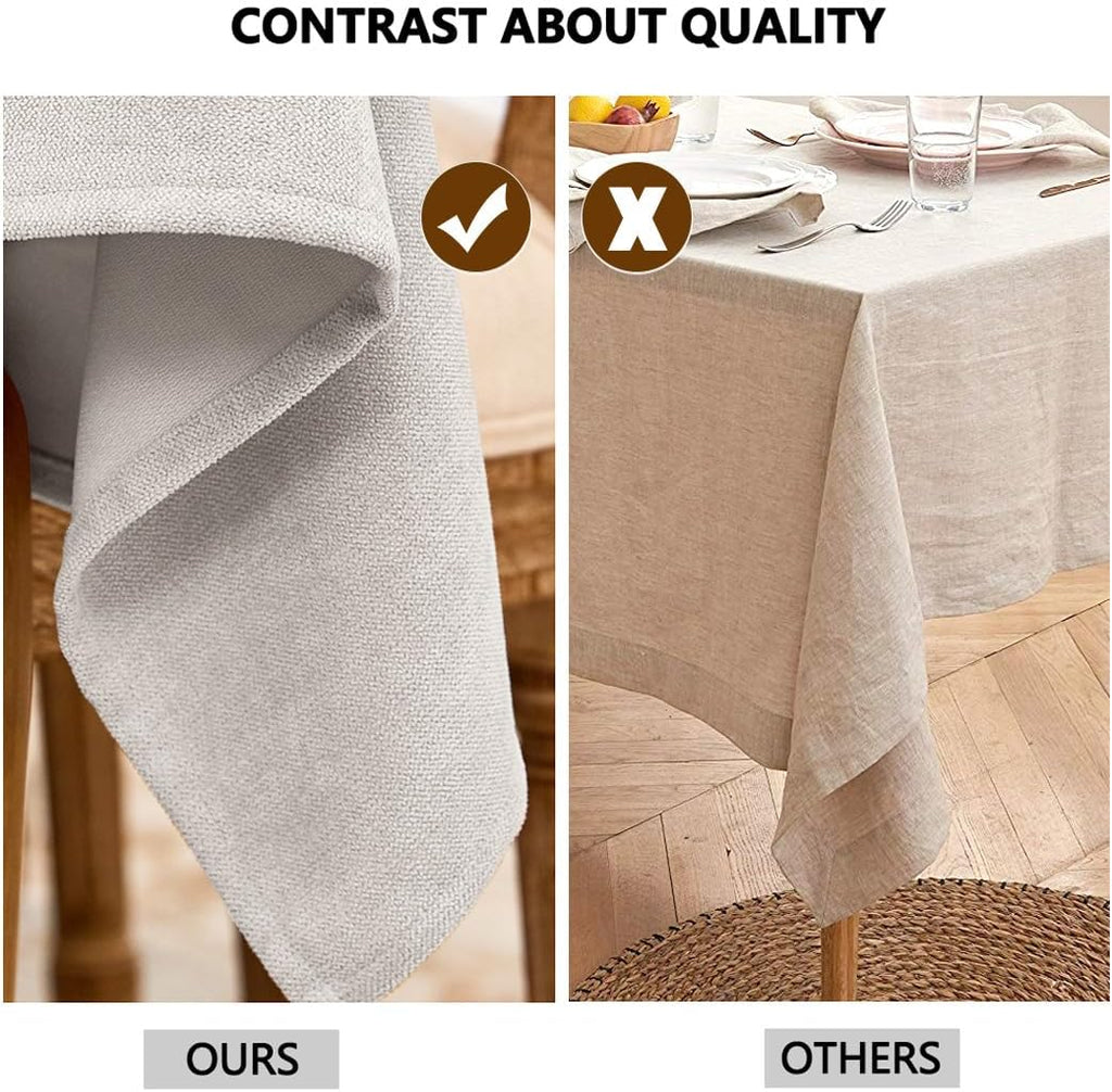 Table Cloth Rectangle Table Cover 71"x55" Beige Tablecloth