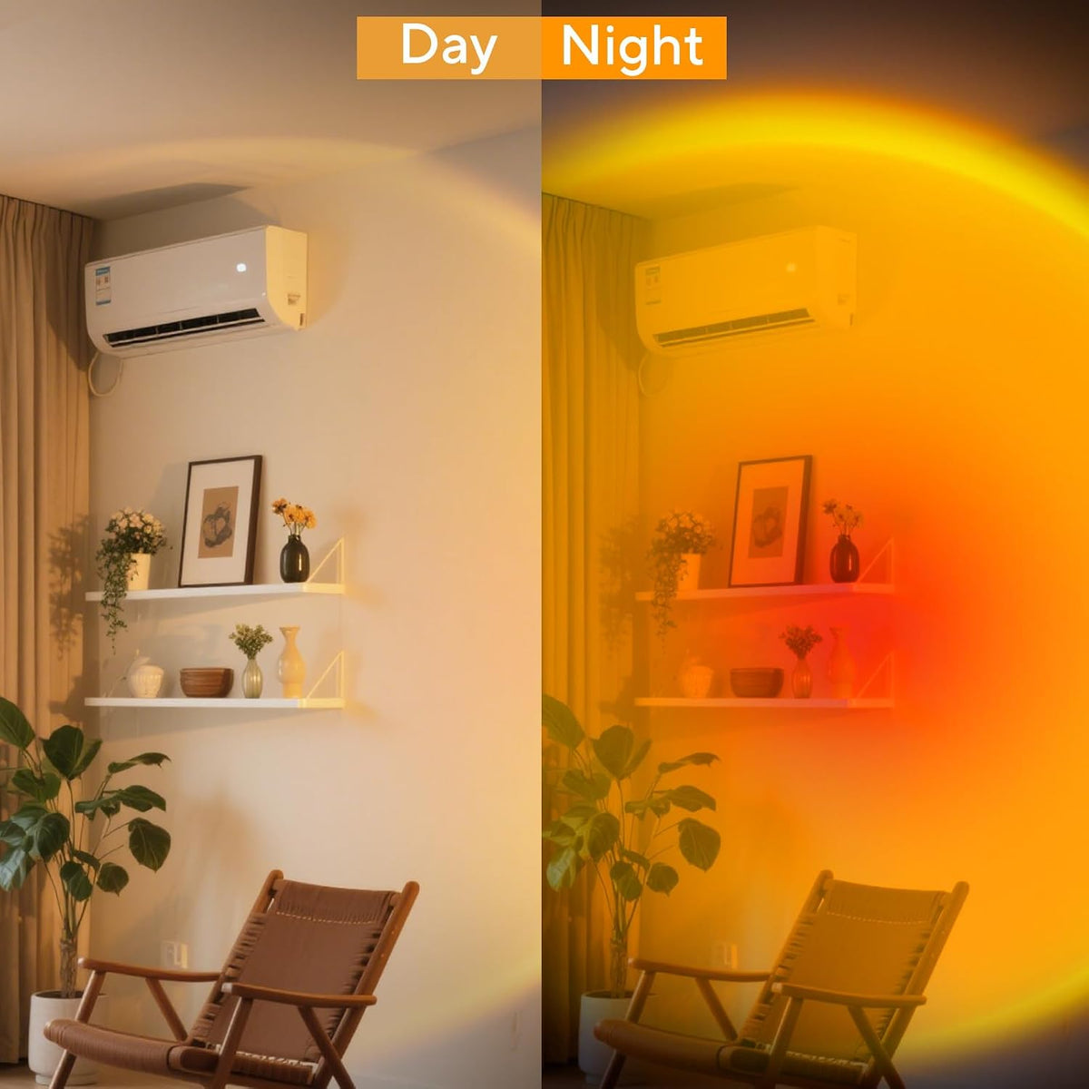Neroupe Sunset Lamp Projector for Girls, Sunset Red Color Led Night Light