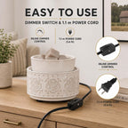 mocosa Ceramic Wax Melt Warmer for Scented Wax Melts 3-in-1 Electric