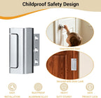 Home Security Door Reinforcement Lock, 800 Lb, Inward Swing Doors, 2 Pack