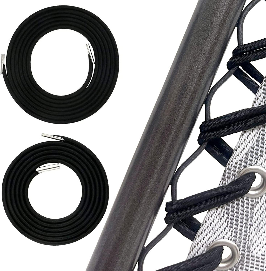 Ostlttyn Zero Gravity Chair Replacement Cord, 8 Pcs Durable Bungee Elastic Laces Replacement Cords for Zero Gravity Chair Lounge Chair Patio Recliner Lawn Chair Repair Kit, Black