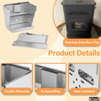 BQMAX Stainless Steel Burn Pot for PelPro PP130, PP150, PP60, PP70, PPC90