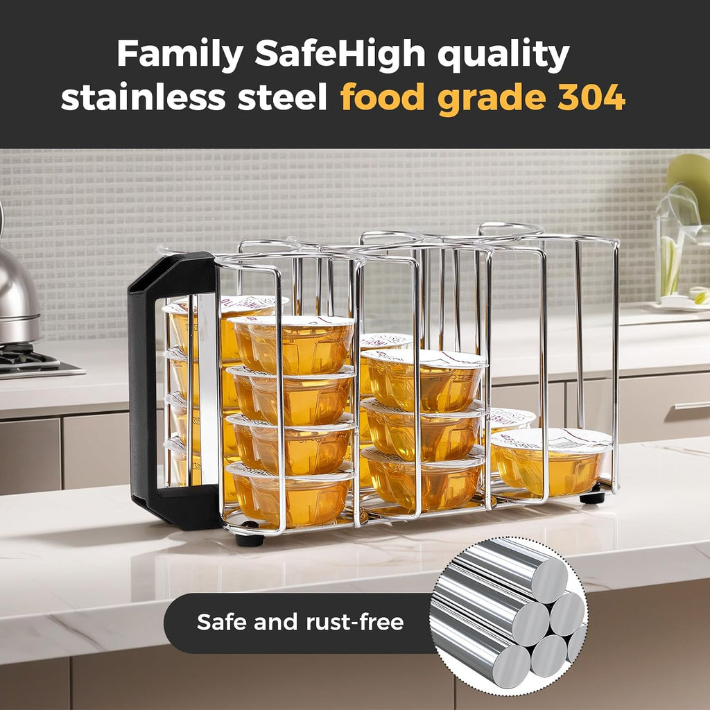 Cocktail Capsules Holder for Refrigerator,Storage for Bartesian Cocktail Capsule in Refrigerator , Hold Up to 30 Capsule Pods, 304 Stainless Steel