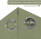 H.VERSAILTEX Blackout Patio Curtains 100 x 108 Inches Solid Thermal Insulated - Image 3