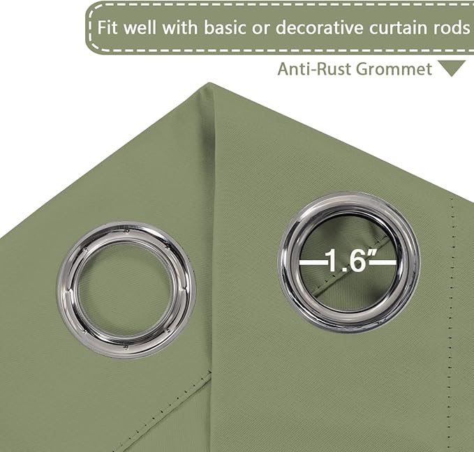 H.VERSAILTEX Blackout Patio Curtains 100 x 84 Inches - Image 3